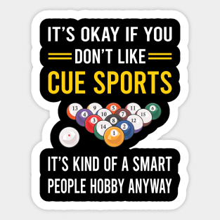 Smart People Hobby Cue Sports Sticker